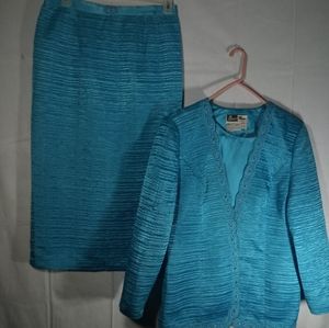BEN MARC  TURQUOISE THREE PC SUIT